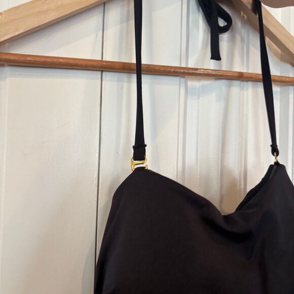 Leonisa Black Macrame Detail Back One Piece Swimsuit Size XS - Picture 3 of 9